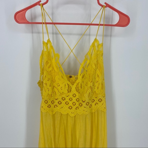 Free People deep yellow della mini slip Dress - Picture 7 of 9